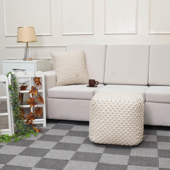 ΤΕΤΡΑΓΩΝΟ ΠΟΥΦ  FL481 IVORY ΧΡΩΜΑ 45x45x45εκ