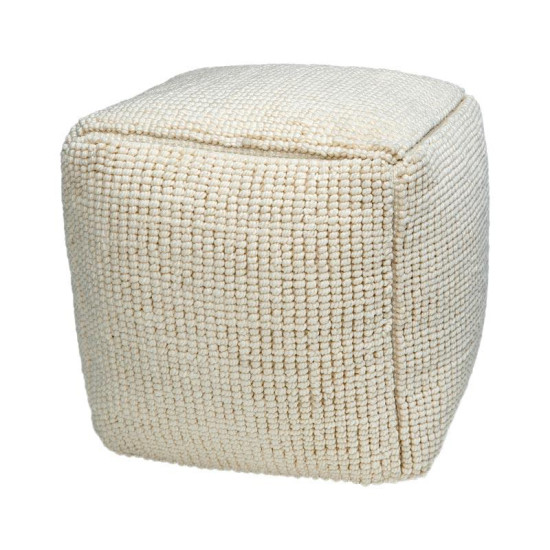 ΤΕΤΡΑΓΩΝΟ ΠΟΥΦ  FL822 IVORY ΧΡΩΜΑ 45x45x45εκ