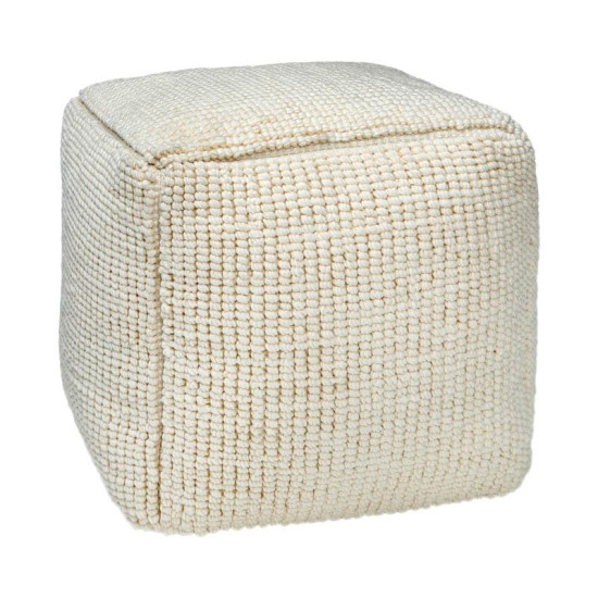 ΤΕΤΡΑΓΩΝΟ ΠΟΥΦ  FL822 IVORY ΧΡΩΜΑ 45x45x45εκ