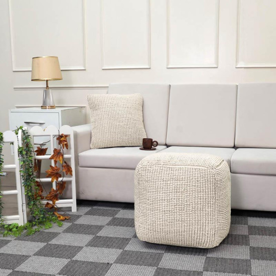 ΤΕΤΡΑΓΩΝΟ ΠΟΥΦ  FL822 IVORY ΧΡΩΜΑ 45x45x45εκ