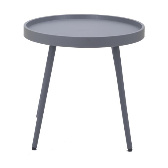 ΤΡΑΠΕΖΑΚΙ ΚΗΠΟΥ  "Solin" ΑΠΟ ΠΟΛΥΠΡΟΠΥΛΕΝΙΟ (PP) ΓΚΡΙ ΧΡΩΜΑ 49x49x46εκ