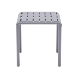 ΤΡΑΠΕΖΑΚΙ ΚΗΠΟΥ  "Zenya" ΑΠΟ ΠΟΛΥΠΡΟΠΥΛΕΝΙΟ (PP) ΣΚΟΥΡΟ ΓΚΡΙ ΧΡΩΜΑ 46x46x48εκ