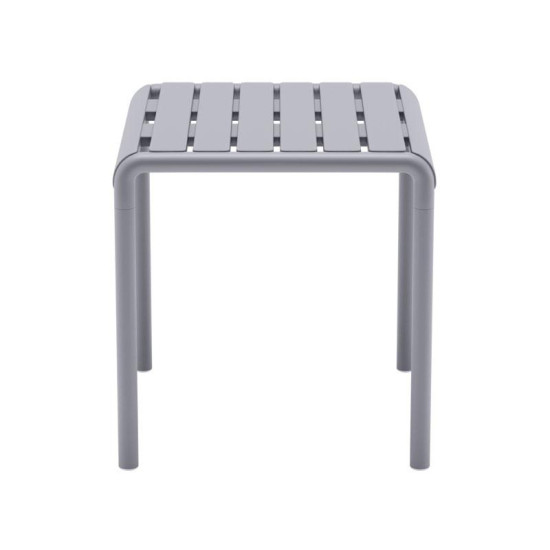 ΤΡΑΠΕΖΑΚΙ ΚΗΠΟΥ  "Zenya" ΑΠΟ ΠΟΛΥΠΡΟΠΥΛΕΝΙΟ (PP) ΣΚΟΥΡΟ ΓΚΡΙ ΧΡΩΜΑ 46x46x48εκ