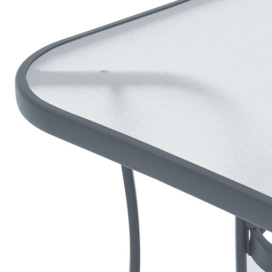 ΤΡΑΠΕΖΙ ΕΞΟΧΗΣ  STEEL ΓΚΡΙ 140x80x70εκ