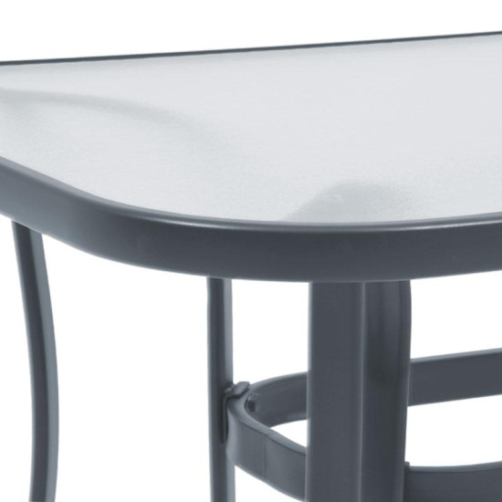 ΤΡΑΠΕΖΙ ΕΞΟΧΗΣ  STEEL ΓΚΡΙ 140x80x70εκ