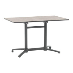 ΤΡΑΠΕΖΙ ΚΗΠΟΥ HPL ΑΝΑΔΙΠΛΟΥΜΕΝΟ  Flavio ΓΚΡΙ ΣΚΟΥΡΟ ΧΡΩΜΑ 120x70x72εκ