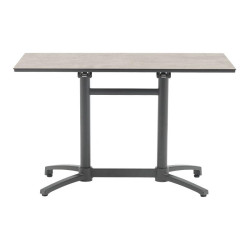 ΤΡΑΠΕΖΙ ΚΗΠΟΥ HPL ΑΝΑΔΙΠΛΟΥΜΕΝΟ  Flavio ΓΚΡΙ ΣΚΟΥΡΟ ΧΡΩΜΑ 120x70x72εκ