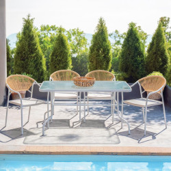 ΤΡΑΠΕΖΙ ΚΗΠΟΥ  030 ΛΕΥΚΟ ΧΡΩΜΑ 140x80x70εκ grd