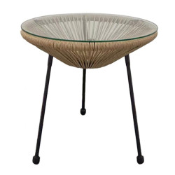 ΤΡΑΠΕΖΙ ΚΗΠΟΥ  MORENA ΚΑΦΕ ΧΡΩΜΑ 50x45εκ