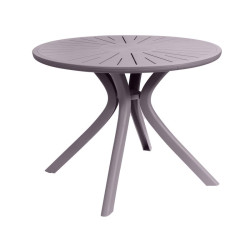 ΤΡΑΠΕΖΙ ΠΛΑΣΤΙΚΟ ΣΤΡΟΓΓΥΛΟ  FL8100 ΓΚΡΙ ΧΡΩΜΑ 100x75εκ