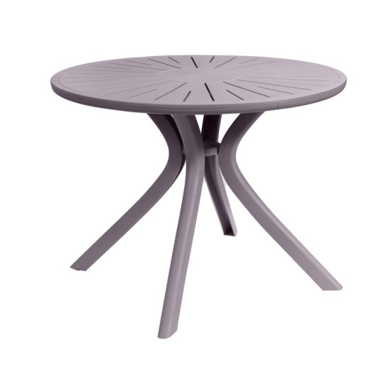 ΤΡΑΠΕΖΙ ΠΛΑΣΤΙΚΟ ΣΤΡΟΓΓΥΛΟ  FL8100 ΓΚΡΙ ΧΡΩΜΑ 100x75εκ