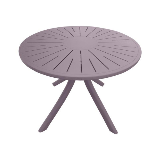 ΤΡΑΠΕΖΙ ΠΛΑΣΤΙΚΟ ΣΤΡΟΓΓΥΛΟ  FL8100 ΓΚΡΙ ΧΡΩΜΑ 100x75εκ