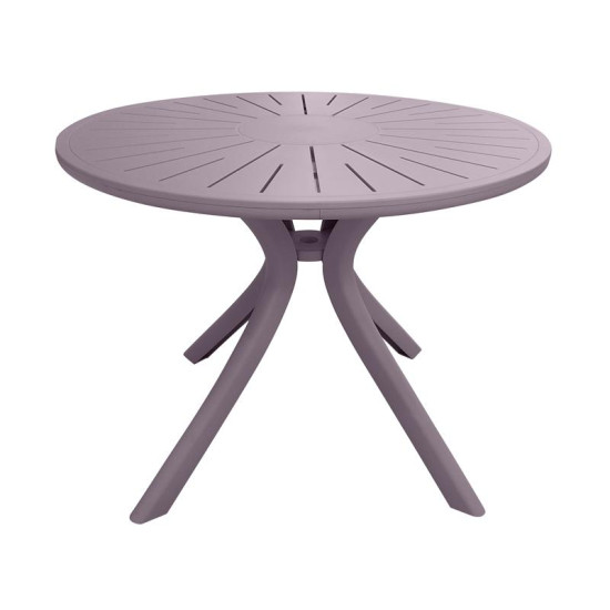 ΤΡΑΠΕΖΙ ΠΛΑΣΤΙΚΟ ΣΤΡΟΓΓΥΛΟ  FL8100 ΓΚΡΙ ΧΡΩΜΑ 100x75εκ