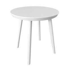 ΣΤΡΟΓΓΥΛΟ ΤΡΑΠΕΖΑΚΙ ΚΗΠΟΥ ΜΕ ABS ΕΠΙΦΑΝΕΙΑ  FL8871 ΛΕΥΚΟ ΧΡΩΜΑ 50x52εκ