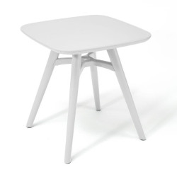 ΤΕΤΡΑΓΩΝΟ ΤΡΑΠΕΖΑΚΙ ΚΗΠΟΥ ΜΕ ABS ΕΠΙΦΑΝΕΙΑ  FL8863 ΛΕΥΚΟ ΧΡΩΜΑ 71x74εκ