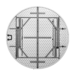 ΤΡΑΠΕΖΙ ΣΥΝΕΔΡΙΟΥ-CATERING  ΛΕΥΚΟ 150x74 ΣΤΡΟΓΓΥΛΟ ΠΤΥΣΣΟΜΕΝΟ