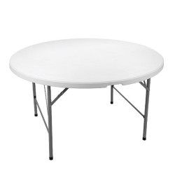 ΤΡΑΠΕΖΙ ΣΥΝΕΔΡΙΟΥ-CATERING  ΛΕΥΚΟ 150x74 ΣΤΡΟΓΓΥΛΟ ΠΤΥΣΣΟΜΕΝΟ