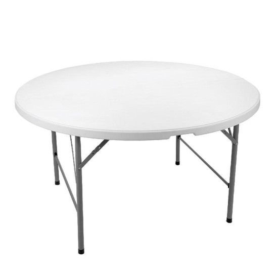 ΤΡΑΠΕΖΙ ΣΥΝΕΔΡΙΟΥ-CATERING  ΛΕΥΚΟ 150x74 ΣΤΡΟΓΓΥΛΟ ΠΤΥΣΣΟΜΕΝΟ