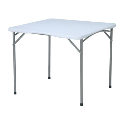 ΤΡΑΠΕΖΙ ΣΥΝΕΔΡΙΟΥ-CATERING  ΛΕΥΚΟ 87x87x74 ΠΤΥΣΣΟΜΕΝΟ