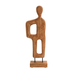 ΞΥΛΙΝΟ ΔΙΑΚΟΣΜΗΤΙΚΟ ΦΙΓΟΥΡΑ ΓΥΝΑΙΚΑΣ  FL0112 ΦΥΣΙΚΟ ΑΝΤΙΚΕ ΦΙΝΙΡΙΣΜΑ 17x4x55εκ