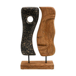 ΞΥΛΙΝΟ ΔΙΑΚΟΣΜΗΤΙΚΟ ΜΑΣΚΑ ΠΡΟΣΩΠΟΥ  FL0044 ΦΥΣΙΚΟ-ΜΑΥΡΟ ΑΝΤΙΚΕ ΦΙΝΙΡΙΣΜΑ 26x10x47εκ