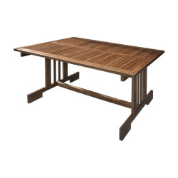 ΞΥΛΙΝΟ ΤΡΑΠΕΖΙ ΚΗΠΟΥ  Borneo ΚΑΡΥΔΙ ΧΡΩΜΑ 120x70x72εκ