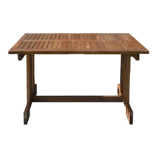 ΞΥΛΙΝΟ ΤΡΑΠΕΖΙ ΚΗΠΟΥ  Borneo ΚΑΡΥΔΙ ΧΡΩΜΑ 120x70x72εκ