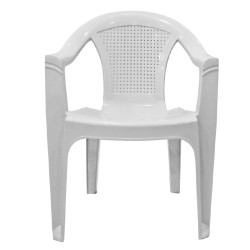 Πολυθρόνα "ERMIS" πλαστική σε χρώμα λευκό 58x58x79 Πολυθρόνα "ERMIS" πλαστική σε χρώμα λευκό 58x58x79