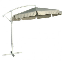 Ομπρέλα στρόγγυλη κρεμαστή 3 μέτρα με αδιάβροχο ύφασμα σε εκρού χρώμα Ομπρέλα στρόγγυλη κρεμαστή 3 μέτρα με αδιάβροχο ύφασμα σε εκρού χρώμα