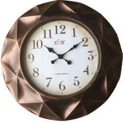 Πλαστικό ρολόι τοίχου σε χρώμα μπρονζέ με λευκό καντράν Φ61 Πλαστικό ρολόι τοίχου σε χρώμα μπρονζέ με λευκό καντράν Φ61