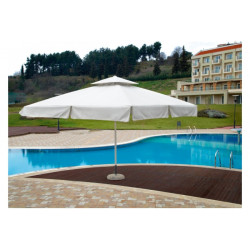 Ομπρέλα τετράγωνη 4x4 μέτρα αλουμινίου επαγγελματική με αδιάβροχο ύφασμα σε εκρού χρώμα Ομπρέλα τετράγωνη 4x4 μέτρα αλουμινίου επαγγελματική με αδιάβροχο ύφασμα σε εκρού χρώμα