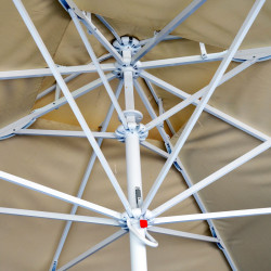Ομπρέλα τετράγωνη 3x3 μέτρα αλουμινίου επαγγελματική με αδιάβροχο ύφασμα σε εκρού χρώμα Ομπρέλα τετράγωνη 3x3 μέτρα αλουμινίου επαγγελματική με αδιάβροχο ύφασμα σε εκρού χρώμα