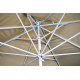 Ομπρέλα τετράγωνη 3x3 μέτρα αλουμινίου επαγγελματική με αδιάβροχο ύφασμα σε εκρού χρώμα