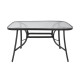 Τραπέζι "BALENO" μεταλλικό/γυαλί σε χρώμα ανθρακί 150x90x70