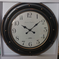 Πλαστικό ρολόι τοίχου σε χρώμα χρυσό/ταρταρούγα Φ60 Πλαστικό ρολόι τοίχου σε χρώμα χρυσό/ταρταρούγα Φ60