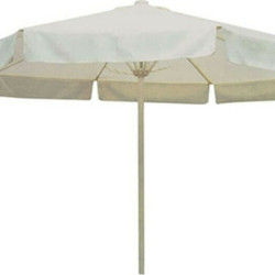 Ομπρέλα στρόγγυλη σιδερένια σε χρώμα εκρού 2,30 Ομπρέλα στρόγγυλη σιδερένια σε χρώμα εκρού 2,30