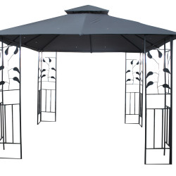 Κιόσκι κήπου μεταλλικό σε ανθρακί χρώμα 3x3 Κιόσκι κήπου μεταλλικό σε ανθρακί χρώμα 3x3