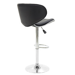 Σκαμπό μπαρ "HAPPY" από τεχνόδερμα/μέταλλο σε χρώμα μαύρο/ασημί 45x46x64/84 Σκαμπό μπαρ "HAPPY" από τεχνόδερμα/μέταλλο σε χρώμα μαύρο/ασημί 45x46x64/84