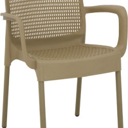 Πολυθρόνα κήπου "DAFNE" από PP σε χρώμα μπεζ 56x52x83