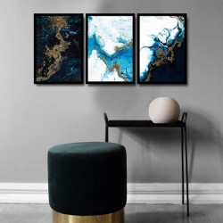 Σετ πίνακας "KLIK-3101" τρίπτυχος με ψηφιακή εκτύπωση σε κορνίζα 112x2x51