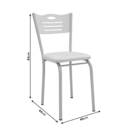 Καρέκλα "RONY" από μέταλλο/mdf σε χρώμα μαύρο 39x39x88