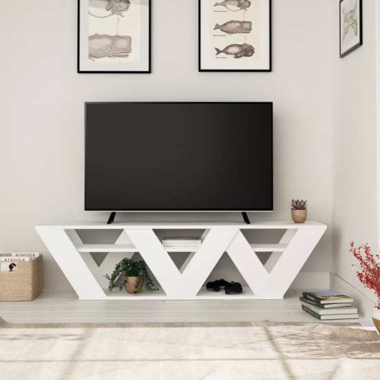 Έπιπλο τηλεόρασης "TIGER" σε χρώμα λευκό 158x30x40