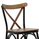 Καρέκλα "NORA" σε χρώμα καρυδί/μαύρο 40x43x85