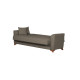 Καναπές/κρεβάτι τριθέσιος "DAISY" υφασμάτινος σε χρώμα μπεζ/καφε 233x85x90