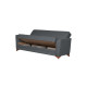 Καναπές/κρεβάτι τριθέσιος "DAISY" υφασμάτινος σε χρώμα γκρι 233x85x90