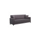 Καναπές/κρεβάτι τριθέσιος "DAISY NEW" υφασμάτινος σε χρώμα γκρι 233x85x90