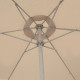 Ομπρέλα στρόγγυλη από αλουμίνιο/ύφασμα σε εκρού χρώμα Φ3μ