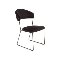 Καρέκλα ''MOON'' σε χρώμα VELVET ΜΑΥΡΟ 42x48x85εκ. Καρέκλα ''MOON'' σε χρώμα VELVET ΜΑΥΡΟ 42x48x85εκ.