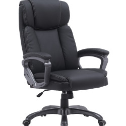 Πολυθρόνα γραφείου διευθυντή "DALIA" Premium Quality pu μαύρο 68x75x109/117