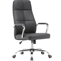 Πολυθρόνα γραφείου διευθυντή "LOLA" με PU χρώμα μαύρο 58x68x112/120